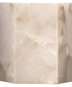 Sconces Jamie Young Borealis Hexagon Wall Sconce In Alabaster