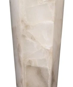 Jamie Young Borealis Tall Hexagon Wall Sconce In Alabaster