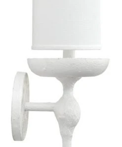 Jamie Young Concord Wall Sconce In White Plaster Sconces
