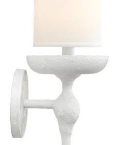 Jamie Young Concord Wall Sconce In White Plaster Sconces