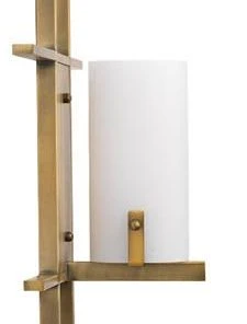 Sconces Jamie Young Geneva Wall Sconce In Antique Brass W/ Opal White Resin Shade