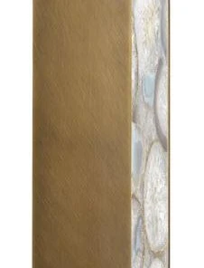 Sconces Jamie Young Leopold Framed Rectangle Wall Sconce In Agate Resin & Antique Brass