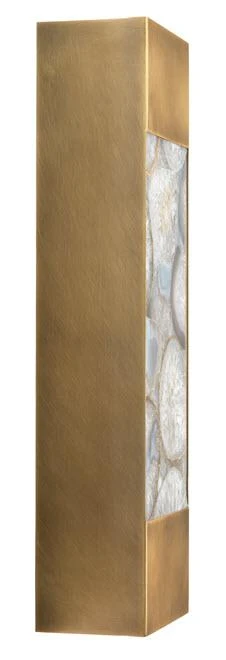 Sconces Jamie Young Leopold Framed Rectangle Wall Sconce In Agate Resin & Antique Brass 4 Sconces Jamie Young Leopold Framed Rectangle Wall Sconce In Agate Resin & Antique Brass
