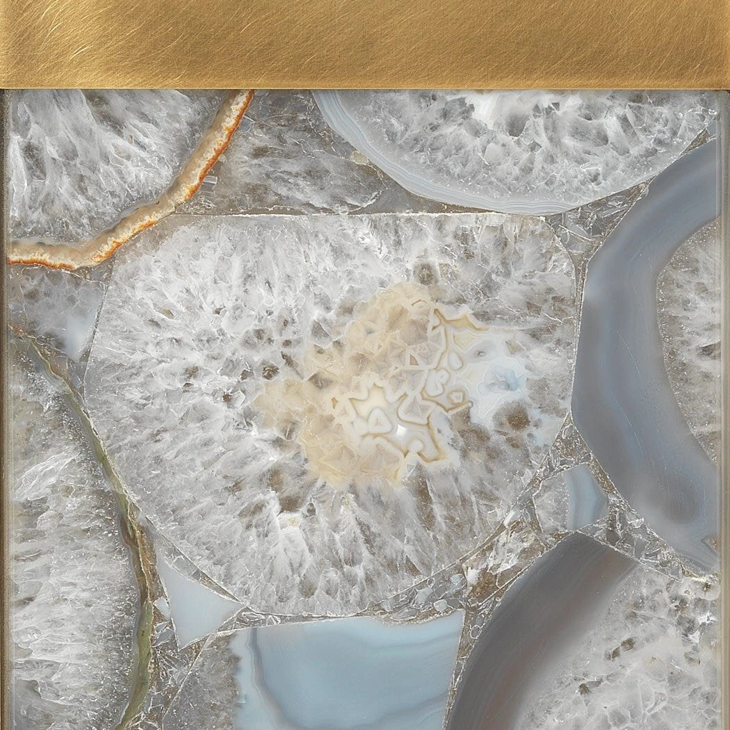 Sconces Jamie Young Leopold Framed Rectangle Wall Sconce In Agate Resin & Antique Brass 6 Sconces Jamie Young Leopold Framed Rectangle Wall Sconce In Agate Resin & Antique Brass