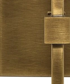 Sconces Jamie Young Minerva Wall Sconce In Antique Brass W/ White Linen Shade