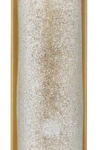 Jamie Young Moet Double Rounded Sconce In Textured Melted Ice Glass & Antique Brass Metal