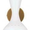 Sconces Jamie Young Pisa Wall Sconce In White Lacquer & Antique Brass Metal 2 Sconces Jamie Young Pisa Wall Sconce In White Lacquer & Antique Brass Metal