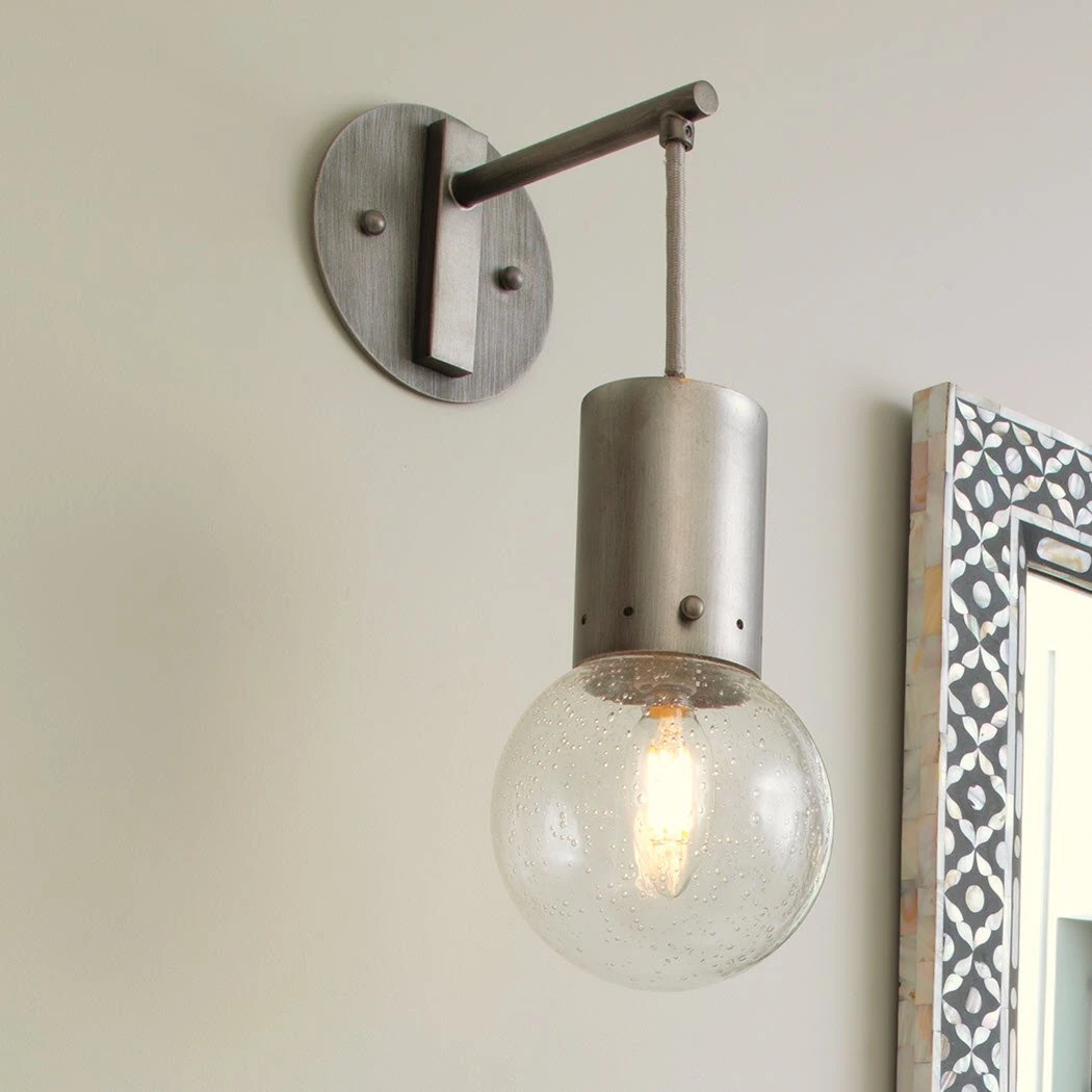 Jamie Young Strada Pendant Sconce In Gun Metal 5 Jamie Young Strada Pendant Sconce In Gun Metal