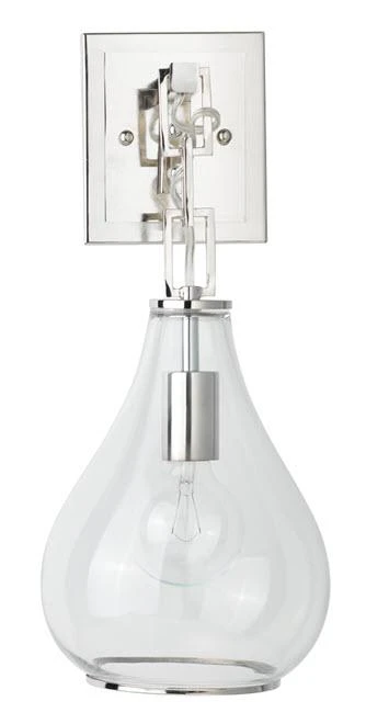 Jamie Young Tear Drop Hanging Wall Sconce In Clear Glass And Nickel Sconces 3 Jamie Young Tear Drop Hanging Wall Sconce In Clear Glass And Nickel Sconces