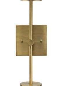 Sconces Jamie Young Vapor Double Sconce In Antique Brass & Aqua Metallic Glass