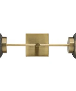 Sconces Jamie Young Vapor Double Sconce In Antique Brass & Aqua Metallic Glass 13 Sconces Jamie Young Vapor Double Sconce In Antique Brass & Aqua Metallic Glass