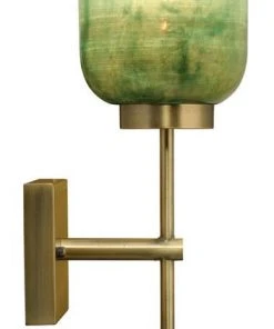 Sconces Jamie Young Vapor Single Sconce In Antique Brass & Aqua Metallic Glass 12 Sconces Jamie Young Vapor Single Sconce In Antique Brass & Aqua Metallic Glass