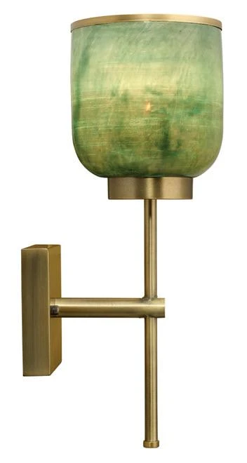 Sconces Jamie Young Vapor Single Sconce In Antique Brass & Aqua Metallic Glass 6 Sconces Jamie Young Vapor Single Sconce In Antique Brass & Aqua Metallic Glass