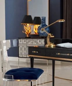 Wildwood Elsa Blue Velvet Acrylic Chair 8 Wildwood Elsa Blue Velvet Acrylic Chair