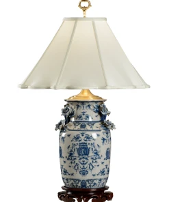 Table Lamps Wildwood Blue White With Dragons Lamp