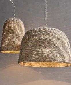 Jamie Young Canal Pendant In Off White Wood Beads All Lighting 9 Jamie Young Canal Pendant In Off White Wood Beads All Lighting