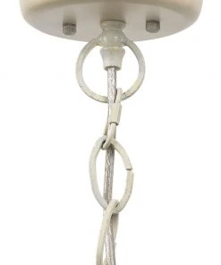 Jamie Young Canal Pendant In Off White Wood Beads All Lighting