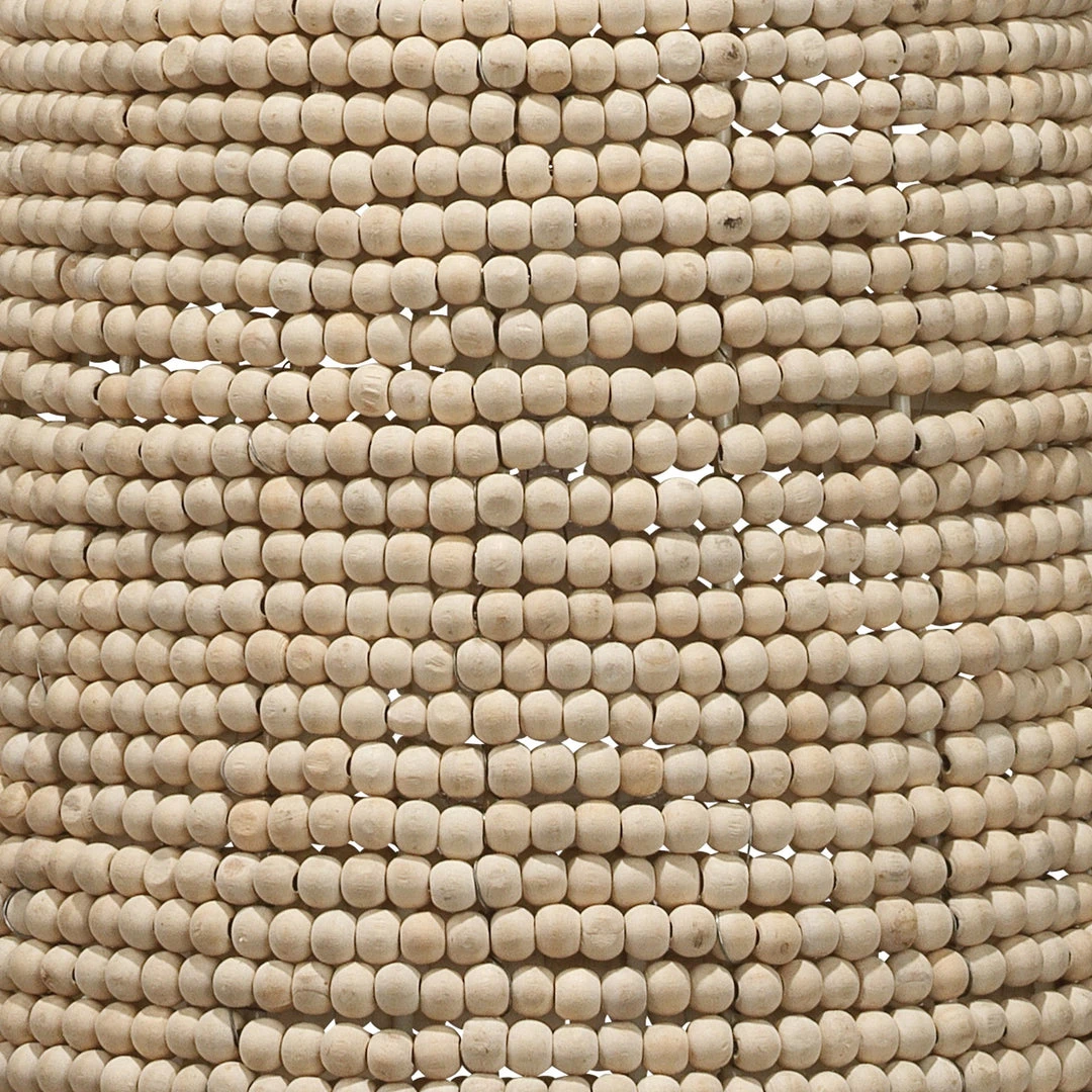 Jamie Young Canal Pendant In Off White Wood Beads All Lighting 5 Jamie Young Canal Pendant In Off White Wood Beads All Lighting