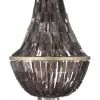 All Lighting Jamie Young Capsize Chandelier In Black Mother Of Pearl & Champagne Leaf Metal 2 All Lighting Jamie Young Capsize Chandelier In Black Mother Of Pearl & Champagne Leaf Metal
