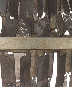 All Lighting Jamie Young Capsize Chandelier In Black Mother Of Pearl & Champagne Leaf Metal 13 All Lighting Jamie Young Capsize Chandelier In Black Mother Of Pearl & Champagne Leaf Metal