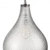 All Lighting Jamie Young Large Cut Glass Curved Pendant In Clear Glass