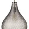 Jamie Young Large Cut Glass Curved Pendant In Grey Glass All Lighting