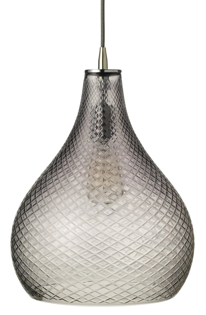 Jamie Young Large Cut Glass Curved Pendant In Grey Glass All Lighting 3 Jamie Young Large Cut Glass Curved Pendant In Grey Glass All Lighting