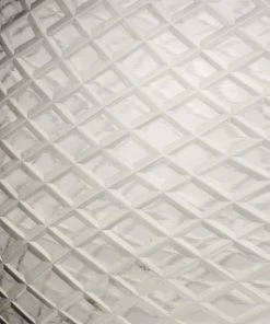 Jamie Young Large Cut Glass Curved Pendant In Grey Glass All Lighting