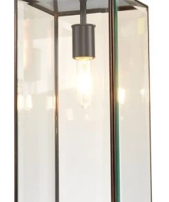 Jamie Young Chelsea Short Pendant In Oiled Bronze & Clear Glass All Lighting