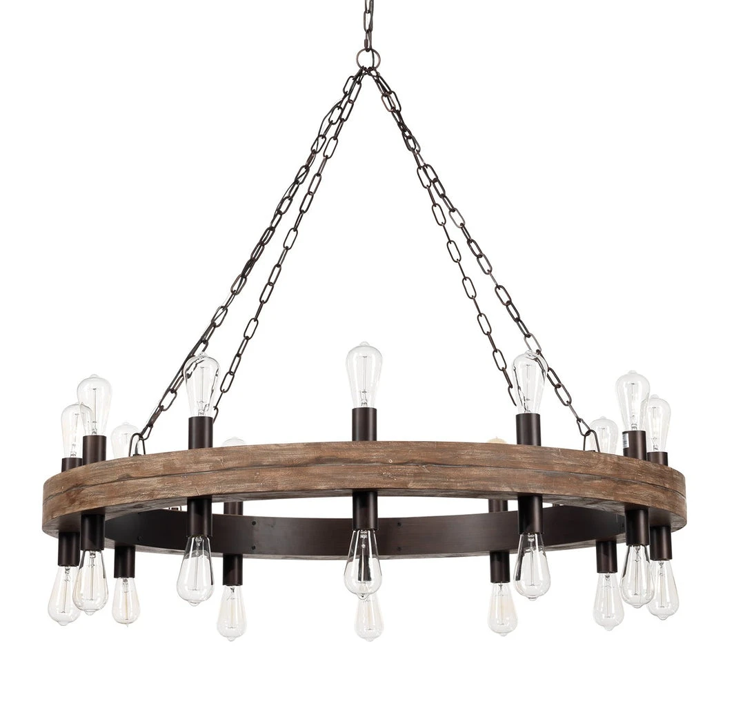 Jamie Young Cirque Chandelier, Medium In Salvaged Grey Oak & Oil Rubbed Bronze Metal All Lighting 3 Jamie Young Cirque Chandelier, Medium In Salvaged Grey Oak & Oil Rubbed Bronze Metal All Lighting