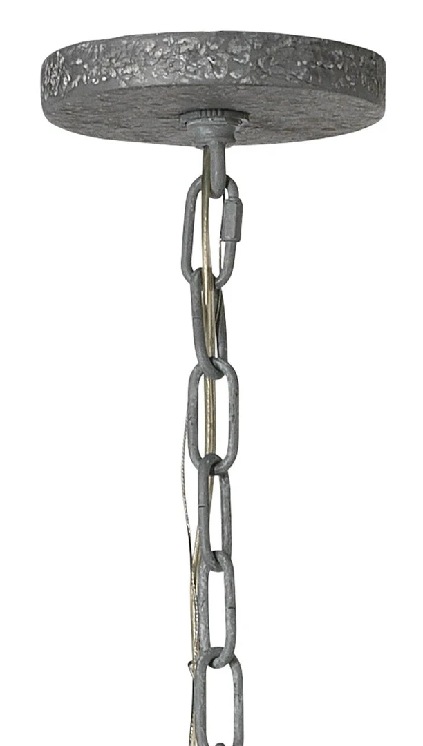 Jamie Young Concord 8 Light Chandelier In Grey Plaster W/ White Linen Shades 5 Jamie Young Concord 8 Light Chandelier In Grey Plaster W/ White Linen Shades