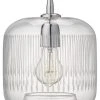 All Lighting Jamie Young Contour Pendant In Clear Glass With Nickel Hardware 1 All Lighting Jamie Young Contour Pendant In Clear Glass With Nickel Hardware