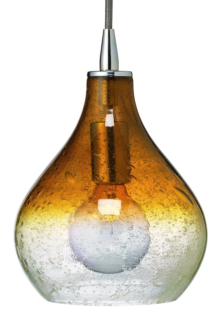 Jamie Young Small Curved Pendant In Amber Seeded Glass All Lighting 3 Jamie Young Small Curved Pendant In Amber Seeded Glass All Lighting