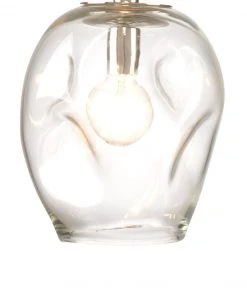 All Lighting Jamie Young Dimpled Glass Pendant, Large In Clear Glass