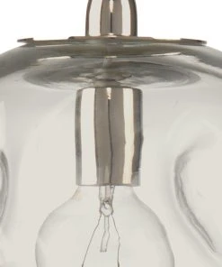All Lighting Jamie Young Dimpled Glass Pendant, Large In Clear Glass