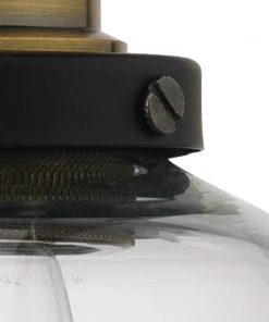 Jamie Young Factory Dome Pendant In Brass/Clear All Lighting