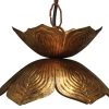 Jamie Young Small Flowering Lotus Pendant In Antique Gold 2 Jamie Young Small Flowering Lotus Pendant In Antique Gold
