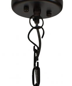 All Lighting Jamie Young Harlem Wide Pendant In Oiled Bronze & Clear Glass