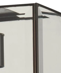 All Lighting Jamie Young Harlem Wide Pendant In Oiled Bronze & Clear Glass