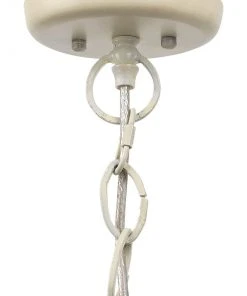 Jamie Young High Tide Pendant In Off White Wood Beads