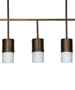 Jamie Young Lazio Five Light Chandelier In Oiled Bronze Patina With White Glass Sleeves All Lighting