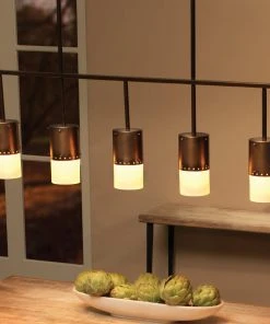 Jamie Young Lazio Five Light Chandelier In Oiled Bronze Patina With White Glass Sleeves All Lighting