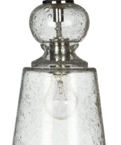 All Lighting Jamie Young Long Lafitte Pendant In Clear Seeded Glass