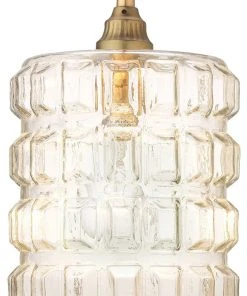 All Lighting Jamie Young Madison Pendant In Clear Glass With Antique Brass Hardware
