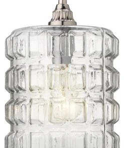 Jamie Young Madison Pendant In Clear Glass With Silver Hardware All Lighting
