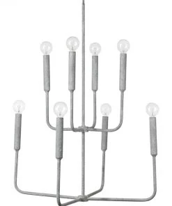 Jamie Young Mercer Chandelier In Grey Plaster