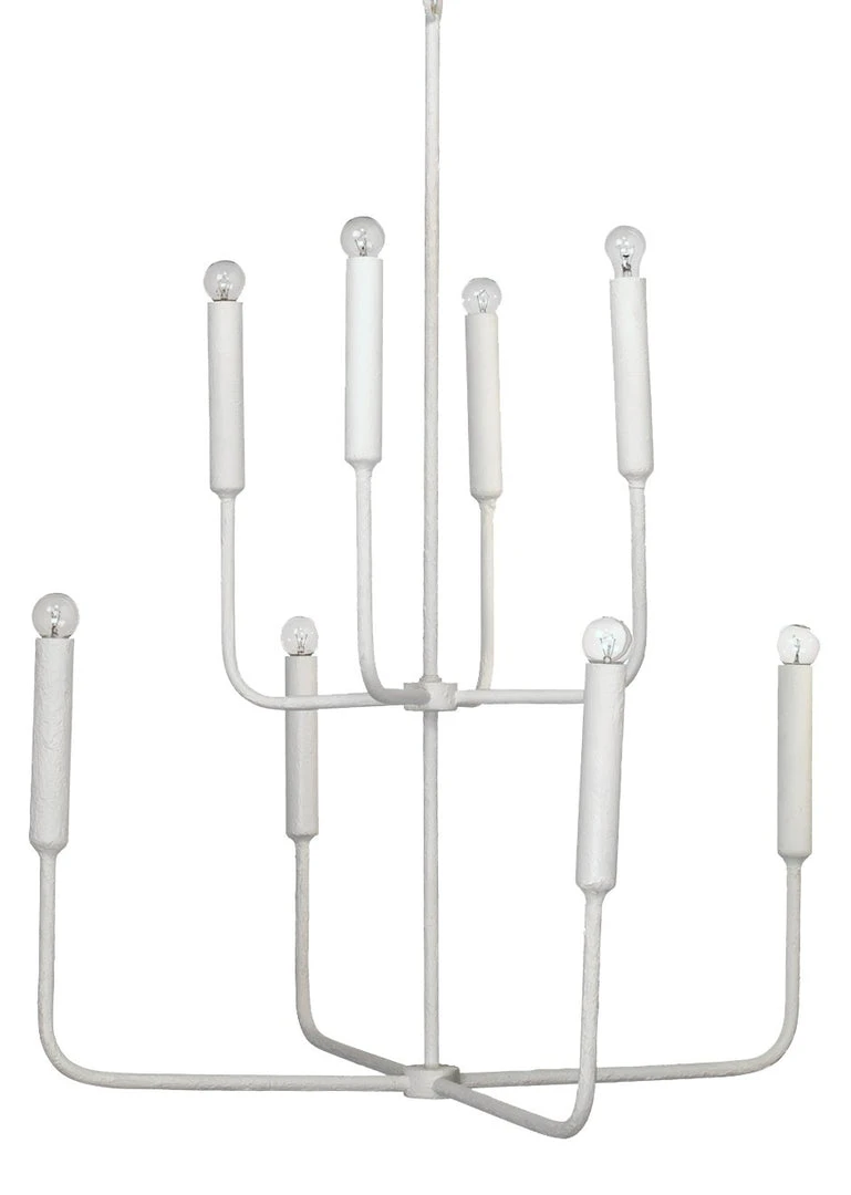 Jamie Young Mercer Two Tier Chandelier In White Gesso 3 Jamie Young Mercer Two Tier Chandelier In White Gesso