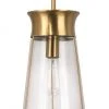 Jamie Young Nara Pendant In Clear Glass W/ Antique Brass Hardware