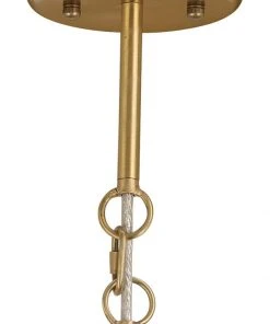 Jamie Young Nara Pendant In Clear Glass W/ Antique Brass Hardware