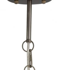 Jamie Young Nara Pendant In Clear Glass W/ Gun Metal Hardware 8 Jamie Young Nara Pendant In Clear Glass W/ Gun Metal Hardware